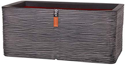 Capi - Bac Rib Top Qualité Int/Ext. jardinière 73x39x32 cm Anthracite - dimhaut: H 32 cm - Couleur: Gris Anthracite