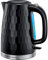 Russell Hobbs Honeycomb Electric 1.7L Cordless Kettle (Fast Boil 3KW, Black premium plastic, matt & high gloss finish, Removable washable anti-scale filter, Push button lid, Perfect pour spout) 26051