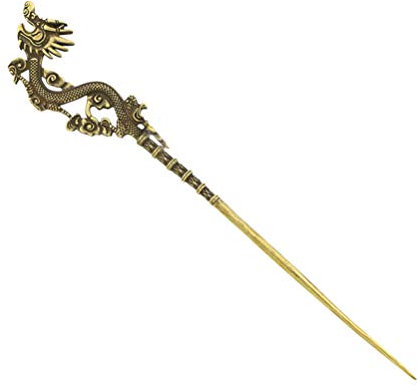 EXCEART 1pezzi Forcine Per Capelli Vintage Metallo Design Drago Elegante Dispositivo Per Forcine Da Donna Accessorio Per Capelli Retrò Bastoncino Per
