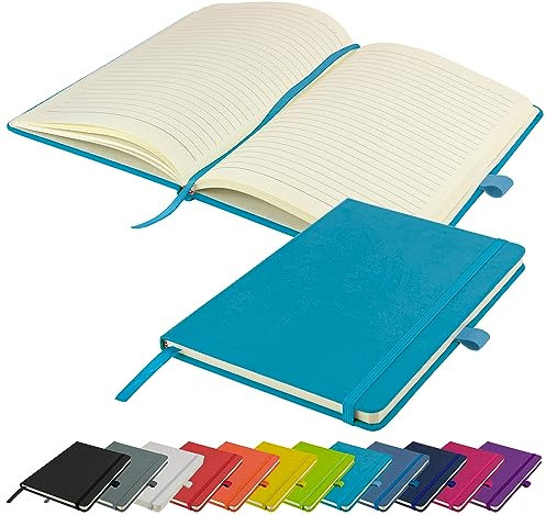 A5-Notizbuch neu liniert Hardcover-Tagebuch Notizblock Notizen Tagebuch (blaugrün)