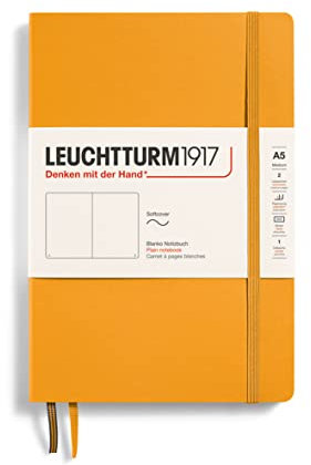 LEUCHTTURM1917 363402 Notizbuch Medium (A5), Softcover, 123 nummerierte Seiten, Rising Sun, blanko