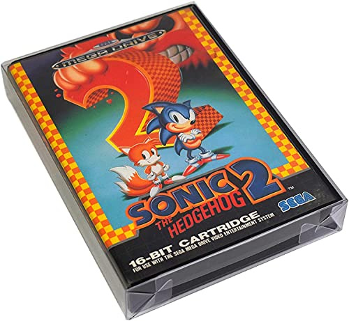 Link-e : 10 X Custodia Protettiva in Plastica per Scatola di Gioco Compatibile con la Console SEGA Megadrive Genesis e Master System