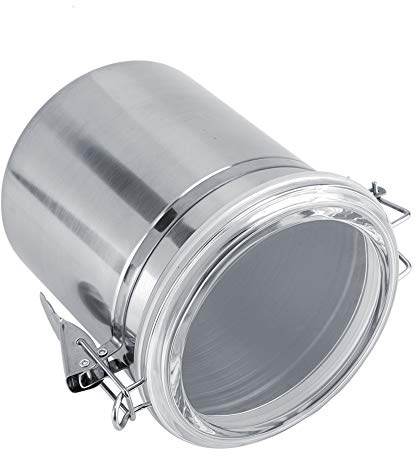 Joyzan Airtight Coffee Container, 1450ml Stainless Steel Coffee Bean Storage Jar with Top Clip for Coffee Beans Tea Sugar Cookie Nuts Flour Kitchen Home Cupboard Travel 14.5cmx12.5cm