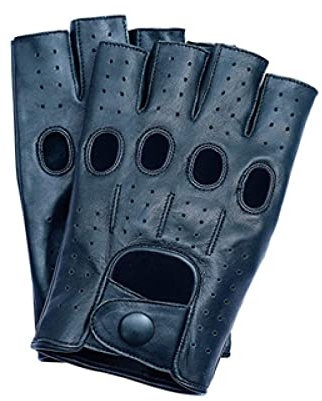 GEDASHU Motorradhandschuhe Herren Halbfinger Handschuhe Herren Sommer Atmungsaktiv Fahren Halbfinger Lederhandschuhe Ungefüttert Fitness Handschuhe Herren Fäustlinge