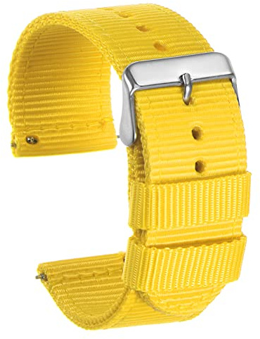 sourcing map Nylonarmband Breite Dauerhaft Nylonarmband mit Silber Schnalle Universal Ersatz Canvas Armband