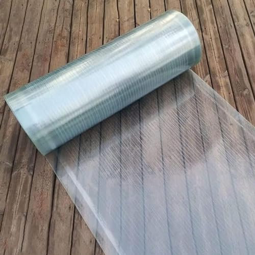 Plaques De Toiture en Polycarbonate,Panneaux De Remplacement en Plastique Transparent Et Imperméable Pour Serres,Feuilles De Toiture en Fibre De Verre De 0,8mm,Pour Pergola Jardin Carport,W×L-1×4m