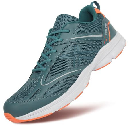 Hawkwell Herren-Sneakers in Übergröße, lässig, leicht, zum Gehen, Sportschuhe, EU-Größe 47 48 49 50 51 52 53, grünes Netz, EU 50