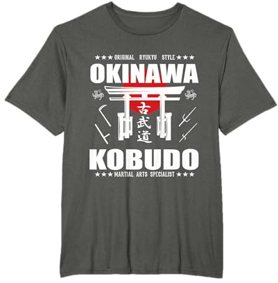Kobudo Desgn para los amantes de las artes marciales y Okinawa Camiseta