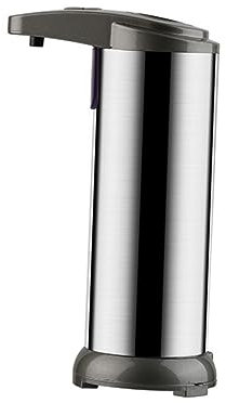 CAXUSD 1pezzi Dispenser Automatico Di Sapone Acciaio Inossidabile Con Sensore Touchless Dosatore Regolabile Per Casa e Negozio Senza Batteria Colore Casual Per Sapone Liquido e Lozioni