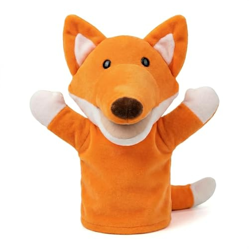 LOMTRATS Handpuppen für Kinder, Kleinkind enthält Wolf, Tiger, Löwe, AFFE und bewegliche offene Münder, perfekt zum Geschichtenerzählen, Unterrichten, im Vorschulalter und als Geburtstagsgeschenk