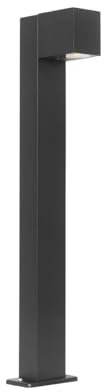 Qazqa - Industrie I Vintage I Smarte Steh-Außenleuchte I Sockelleuchte schwarz 65 cm IP44 inkl. WiFi GU10 - Baleno Dimmer I Dimmbar I Außenbeleuchtung - Aluminium Länglich - LED geeignet GU10