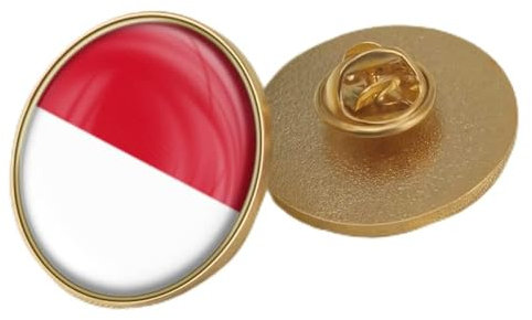 Modische Broschen Mit Indonesischer Flagge Und Kristall Emaille Anstecker, Hip Hop Charme, Ethnischer Patriotischer Schmuck, Anstecknadeln, Trendige Kleidung, Taschen, Schals, Deko Accessoir