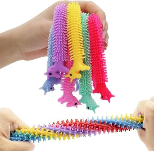 Zayin Jin Zayin Dehnbare Dinosaurier-Nudeln,Fidget-Spielzeug einzigartiges sensorisches Spielzeug für Kinder und Erwachsene mit ADS,ADHS,OCD oder Autismus- (Einhorn)
