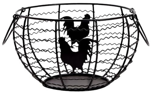 HYKJCSS Huevera Gallina Cesta De Almacenamiento De Huevos, Soporte De Caja Organizadora De Almacenamiento De Huevos Vegetales De Estilo Vintage Campestre Hueveras
