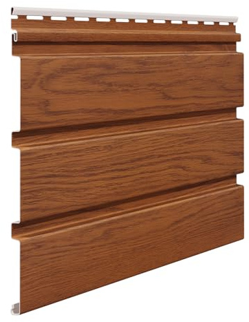Vilo Kunststoffpaneele SVP-08, Lange 2.7M, Deckenpaneele, für Innen und Außen, Dachpaneele, Wandblende, Holzoptik, Witterungsbeständig und pflegeleicht, Goldene Eiche, 10 Stück