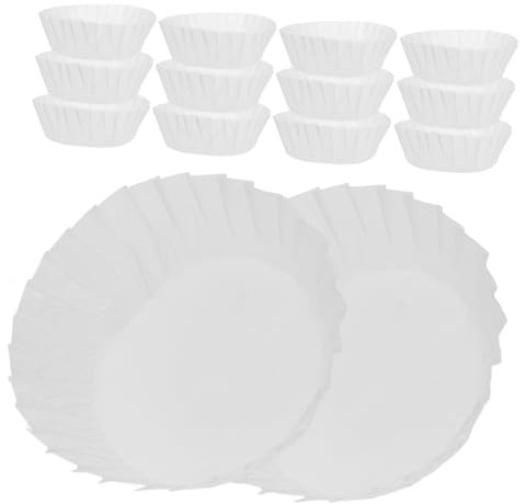 COLLBATH 50pcs Basque Cake Baking Cases Oil Pulp Tray Grease-Resistant Paper Liners Use Dessert Liners Essential Bakery Supplies