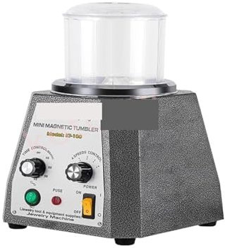 YQVEOT Smerigliatrice da Banco Lucidatrice for Gioielli con Bicchiere Magnetico KT-198, lucidatrice for Parti di Precise in Oro AC for Mini Macchina di Finitura for Finitura in Metallo(KT100)