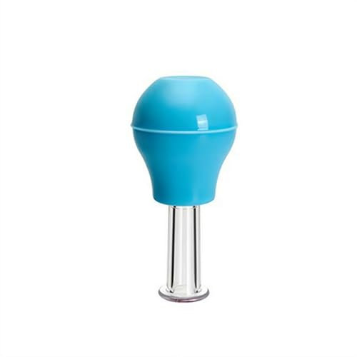 Juego de ventosas faciales para cara, juego de terapia de ventosas faciales de vidrio, vasos de silicona de vidrio, ventosas de masaje al vacío para belleza, copa corporal, masajeador de fascia (S)
