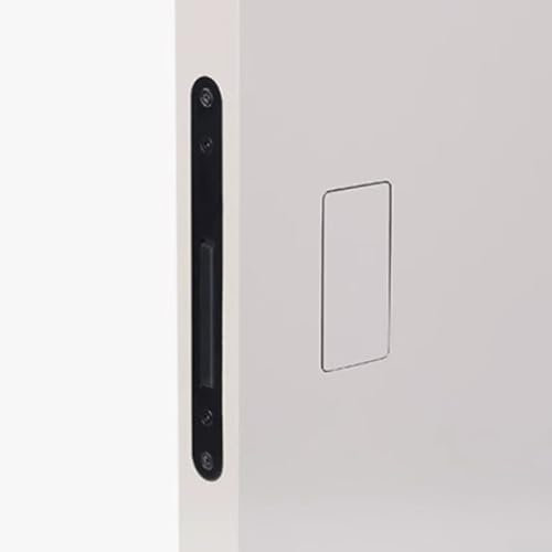 Cerradura magnética invisible de aleación de zinc, para puertas con un grosor de 40-48 mm, para puertas de dormitorio (negro)