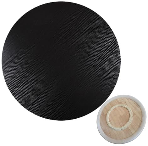 Plateau Tournant En Bois Lazy Susan, Plateau Rond Pivotant À 360°, Silencieux Et Fluide, Facile À Nettoyer For Plateaux À Fromages, Garde-manger, Réfrigérateur, Plan De Travail(Black,100cm(40in))