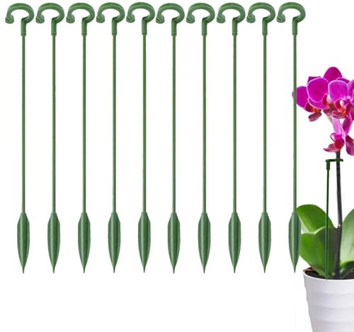Supports de de Jardin - 10 cerceaux de Tige de de Paquet | Entraîneurs végétales pour orchidées et Roses, Accessoires végétaux Flexibles pour pivoines, lys, phalaenopsis et glaïeuls, Anne
