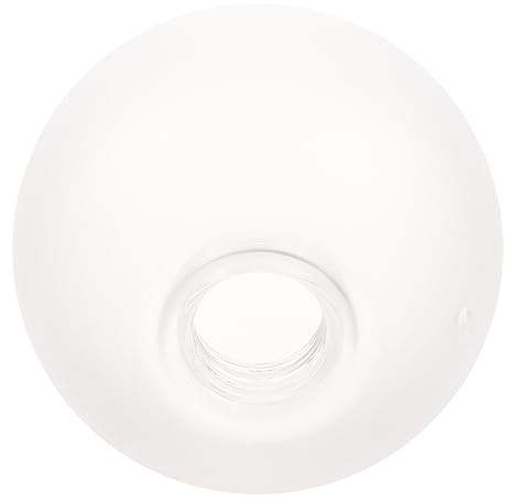 Abat-jour en Verre Globe Dépoli Blanc, Rond, Suspendre