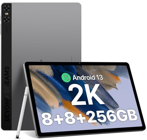 UMIDIGI Tablette 11 Pouces, 16(8+8) Go RAM+256Go ROM/TF 1To Tablette Android 13, Dual SIM 4G Tablette avec Stylet, 7500 mAh, 2K, 2000 * 1200HD, 13MP, Tablet T616 Octa-Core/GPS/BT5.0/Face ID-A15 Tab