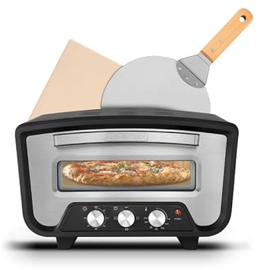 Kitchencook - K Pizza Lite - Four à Pizza électrique - Cuisson 3 Minutes - 2200w - 430°c