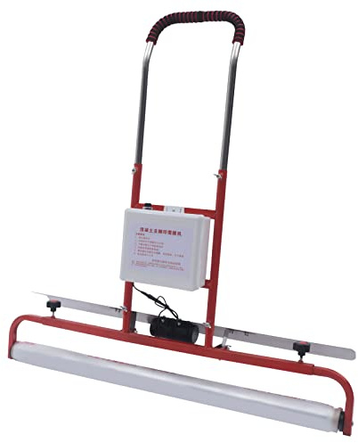 Electric Concrete Vibrator Screed, 14 ft Aluminum Alloy Cement Vibratory Leveling Trowel, 110V Surface Smooth Finish Machine, Adjustable Handle Power Screed Board for Driveway Floor Pour