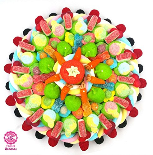 Maxi gâteau de bonbons jardin sucré 320mm