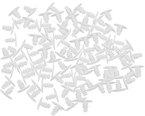 sourcing map Rivets Plastiques Blanc 100 Pcs Fixation Pare-Choc & Aile | Blanc, Universel, Pour Bouclier, Pour Flare, Pour Bavette, Pour Grille, Facile À Installer, Bonne Qualité