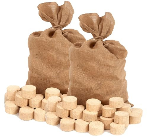 Floranica Bricchetti Legno pressato 100% 2 x 12,5 kg Pellet per Stufa Bricchetti Ideali per Caminetto Stufa Legnetti accendifuoco Legna da ardere Alto Potere Calorifico Basso Fumo