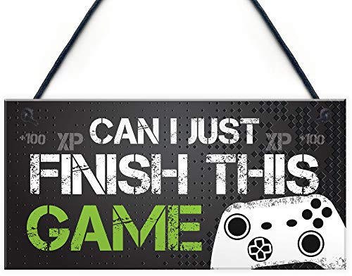 Red Ocean Funny Gamer Gift Gaming Sign For Boys Bedroom Man Cave Son Birthday Xmas Gift Fan