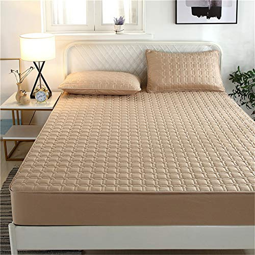 YCDZ Funda Protectora De Colchón, Antialérgica, Transpirable, Antiinsectos Y ácaros, Sin Olor, Apta para Todo Tipo De Camas (Camello,180x200cm)