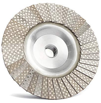 Disco lamellare diamantato 4 pollici M14 o 5/8-11 Adattatore metallico con filettatura diamantata Disco abrasivo elettrodeposto disco abrasivo, M14,400