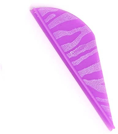 ACCMOS 2 Zoll Kunststoff Pfeilfedern Streifen Pfeil Vane Pfeile Fletches, für Bogensport Jagd Schießen DIY Pfeil Zubehörteil 30/60/100 Stück (100pc, Purple)