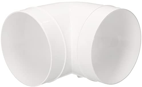 KOTARBAU® Codo de tubería de conducto de 90 grados, Ø 100 mm, Conector de PVC para Sistema de Ventilación, Tubo de plástico, Conector de curva, Conducto de Ventilación, Codo redondo, Blanco
