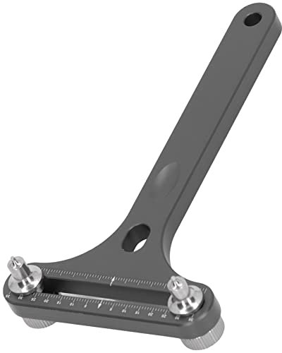 Einstellbarer Gehäuseöffner für den Uhrenboden, 2 Zinken, T-förmiges Werkzeug zum Entfernen des Uhrenbodens aus Aluminiumlegierung für den Batteriewechsel und die Reparatur von Uhren Grau