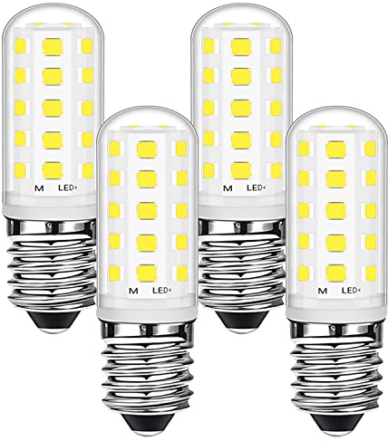 Mizlay E14 LED Glühbirne 3W 360LM Entspricht 40W Halogen birne, E14 LED Birne Lampe für Dunstabzugshaube Nähmaschine, Kein Flackern, RA>85, AC220-240V, 2er Pack (2700K Warmweiß, 2er Pack)