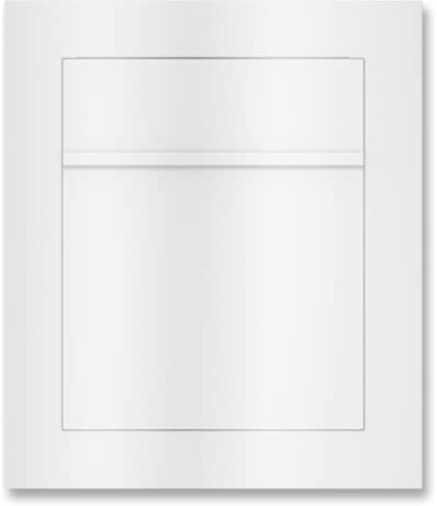 Metzler Unterputz Briefkasten Verkehrsweiß RAL 9016 – Edelstahl Einbaubriefkasten flächenbündig mit Namensschild und Schloss, wetterfest, pulverbeschichtet, DIN A4, Wandmontage, modernes Design