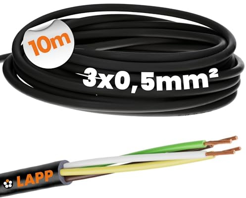 Lapp 1030256 LiYY - Cable de Control de PVC 10m, 3x0,5 mm² de Datos