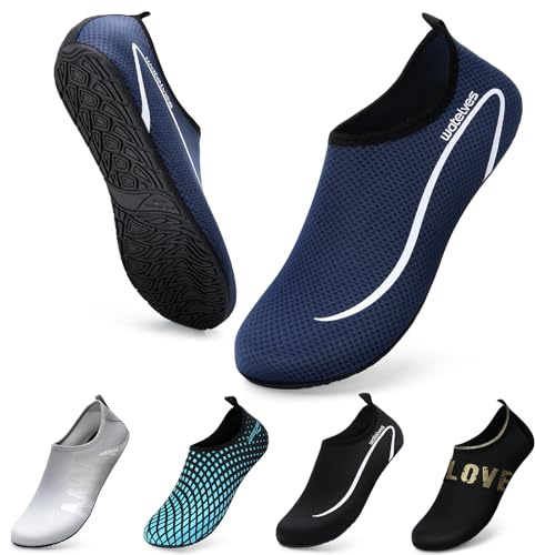 WateLves Chaussures Aquatiques Homme Femme Unisexe SéChage Rapide AntidéRapant Surf Snorkeling Chaussures Pieds Nus Chaussure Piscine Chaussures de Plage Chaussures d'eau
