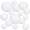 16 PCS White Round Paper Lanterns, Chinese Round Lanterns Hanging Decorations Different Sized Lampshades Size 4 6 81012 Paper Lanterns for Weddings Party Garden Birthday Family Gathering Patios