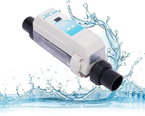 LZDOYY 50/60 Hz Salz-Chlor-Generator, Pool-Chlorinator, 100–240 V Kunststoff-Wassertemperaturschutz-Schwimmtank für Schwimmbad-Spas Infinity-Pool,8g/h-110V