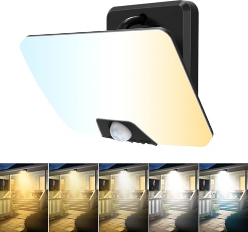 nipify LED Strahler mit Bewegungsmelder Außen 3000K-6500K, Fluter Scheinwerfer Warmweiß/Neutral/Kaltweiß, 24W Aussenstrahler 3 Leuchtmodi Aussenlampe, Wasserdichte Aussenleuchte für Garten Hoflampe