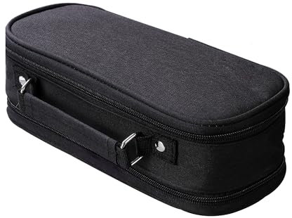 Rhimooay federtasche schwarz 5 Fächer Großes Fassungsvermögen Mäppchen federmäppchen, Federmappe Erwachsene für Schule & Büro