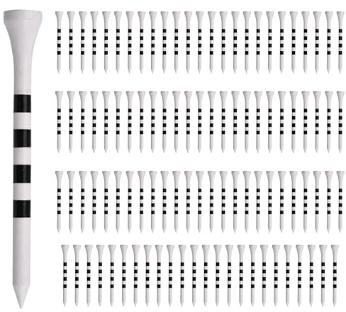 Generisch Gestreiftes Golf-Tee,Golf-Tees mit Linien - 100 Stück Verschiedene Golf-Tees Lange Golf-Tees - Leichte Ballmarker-Golfbälle, Zubehör für Golftraining, Golfwettbewerb