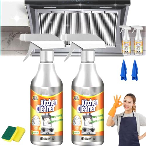 Küchenschaumreiniger, 2024 Kitchen Küchenschaumreiniger, Kitchen Cleaner Spray, Foam Cleaner Schaumreiniger, Allzweck-Restaurant-Töpfe Und Pfannenreiniger (2 Stück)