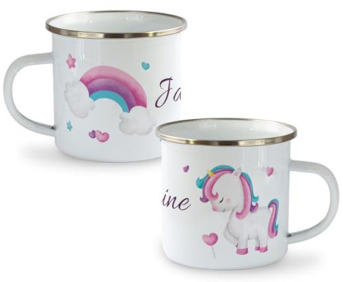 PHOTOCITY Tazza Personalizzata Bambini, Infrangibile, Alluminio (Unicorno-2)