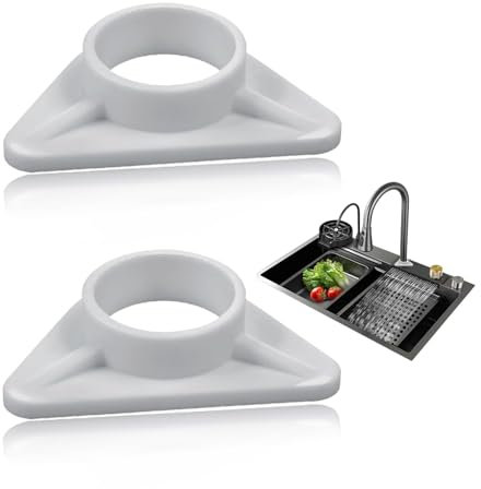 DHWEKU 2 Stück wasserhahn befestigung Kunststoff Spülenverstärkung Stabilisator für Armaturen für Armaturen auf Edelstahlspülen Kunststoff und einfache Montage